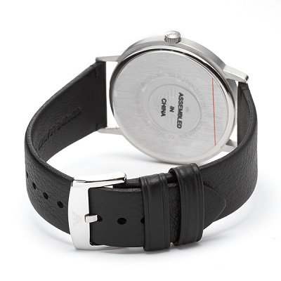 エンポリオアルマーニ腕時計/メンズ/AR11013/ブラックダイアル/ブラックレザーベルト/カッパ - 【Armani-Side】
