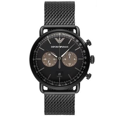 ARMANI エンポリオアルマーニ EA 腕時計 メンズ EMPORIO ARMANI クオーツ モノグラム文字盤 ステンレスベルト AR11134 未使用