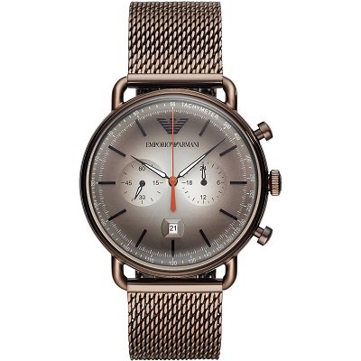エンポリオアルマーニ腕時計/メンズ/AR11169/ブラウンダイアル/クロノ