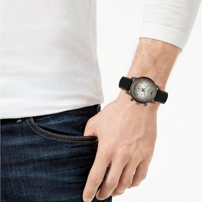 エンポリオアルマーニ腕時計/メンズ/AR11174/グレーダイアル/レザー 