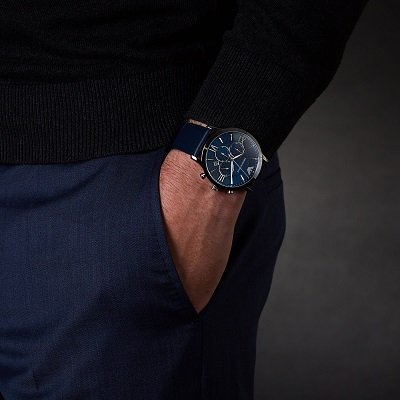 エンポリオアルマーニ腕時計/メンズ/AR11226/ブルーダイアル/レザーベルト/ジョバンニ - 【Armani-Side】