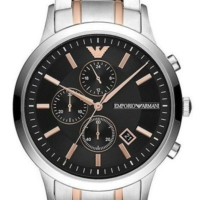 エンポリオアルマーニ腕時計/メンズ/AR11165/ブラックダイアル/レナート/クロノグラフ - 【Armani-Side】