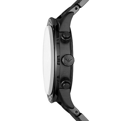 エンポリオ・アルマーニ EMPORIO ARMANI 腕時計 メンズ AR11242 マリオ 44mm MARIO 44mm クオーツ ブラックxブラック アナログ表示