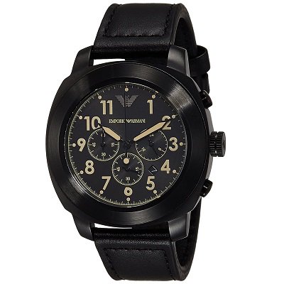 日本未発売】エンポリオアルマーニ腕時計/メンズ/AR6061/ブラック