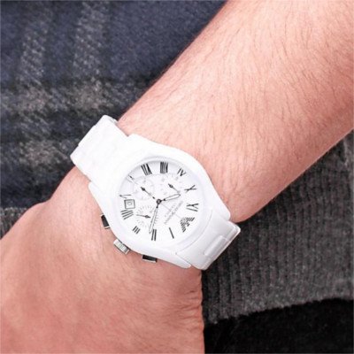 エンポリオアルマーニ腕時計/メンズ/AR1403/ホワイトダイアル/セラミカ - 【Armani-Side】