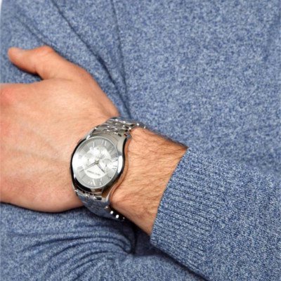 エンポリオアルマーニ腕時計/メンズ/AR1702/シルバーダイアル 