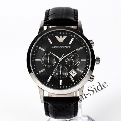 プレゼント新品✨エンポリオアルマーニ 腕時計 メンズ AR2447 クォーツ ブラック