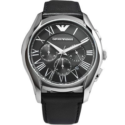 エンポリオアルマーニ腕時計/メンズ/AR1700/ブラックダイアル/クラシック/クロノグラフ/ローマンインデックス - 【Armani-Side】