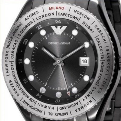 エンポリオアルマーニ腕時計/メンズ/AR0587/ブラックダイアル 