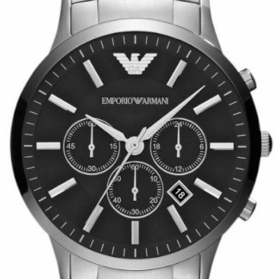 エンポリオアルマーニ腕時計/メンズ/AR2460/ブラックダイアル/クラシック/アップライトバーインデックス/クロノグラフ -  【Armani-Side】