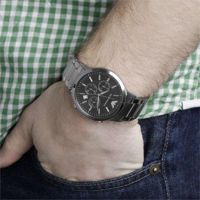 エンポリオアルマーニ腕時計/メンズ/AR2460/ブラックダイアル 