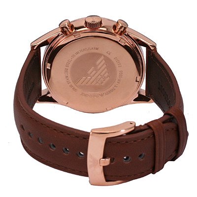 エンポリオアルマーニ メンズ腕時計 ローズ ブラウン革ベルト AR5995 新品バター濃いめ