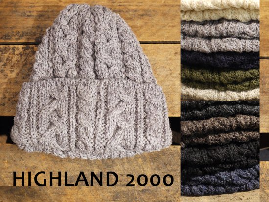 HIGHLAND 2000 ハイランド2000/Cable Bobcap ケーブルニットキャップ