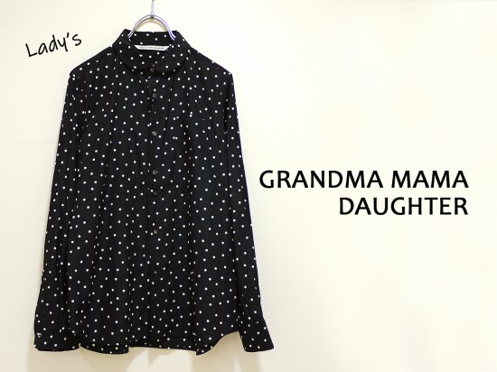 GRANDMA MAMA DAUGHTER/ドットラウンドカラーシャツ (GS2011171)【20