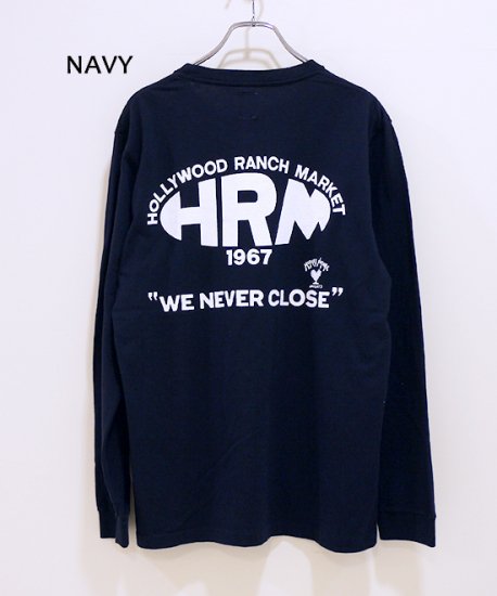 H.R.MARKET / NEW HRM WONDER バックプリントロングスリーブTシャツ (700060674) - ハリーズストア バイ  ブラウニーズ【正規取扱店・通販】ハリウッドランチマーケット・ストレッチフライス・ブルーブルー・ボヘミアンズ・オムニゴッド・グランママドーター・ハーベスティ  ...