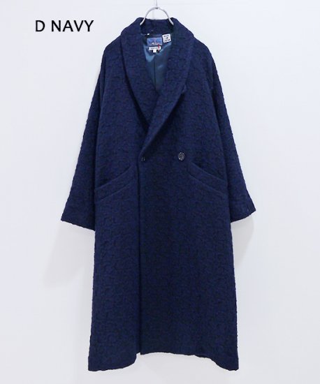 BLUE BLUE JAPAN ロングコート　ネイビー素材ウール