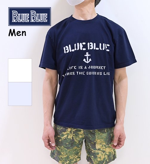 BLUE BLUE ステンシル BLUE BLUE Tシャツ    ハリーズストア