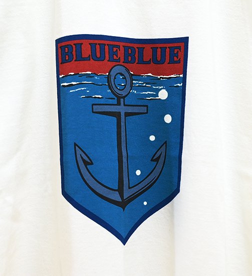 BLUE BLUE アンカーワッペンプリント ショートスリーブTシャツ