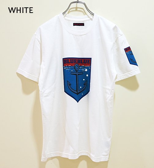 BLUE BLUE アンカーワッペンプリント ショートスリーブTシャツ 