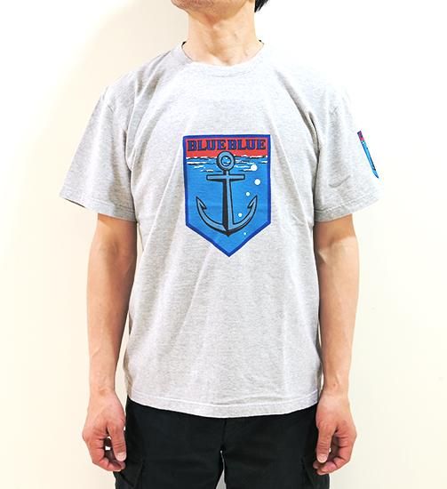 BLUE BLUE アンカーワッペンプリント ショートスリーブTシャツ