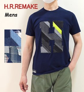 H.R.REMAKE 
HRR ミックスパッチワーク HパッチTシャツ 700076662