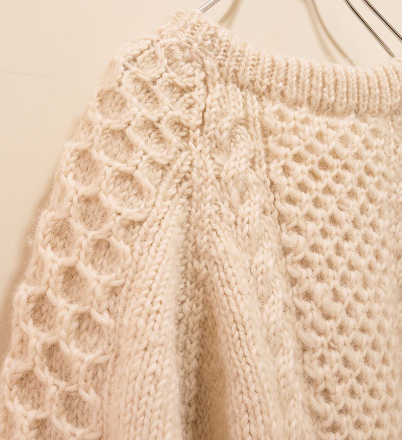 HARVESTY/women/CABLE KNIT PULLOVER 手編みケーブルニット プル ...