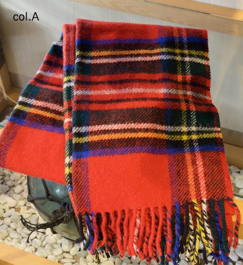 【最終値下げ】TWEEDMILL ツイードミル　ウールストール　ブランケット 70-190]TWEEDMILL(ツイードミル)大判ピュアウールストール