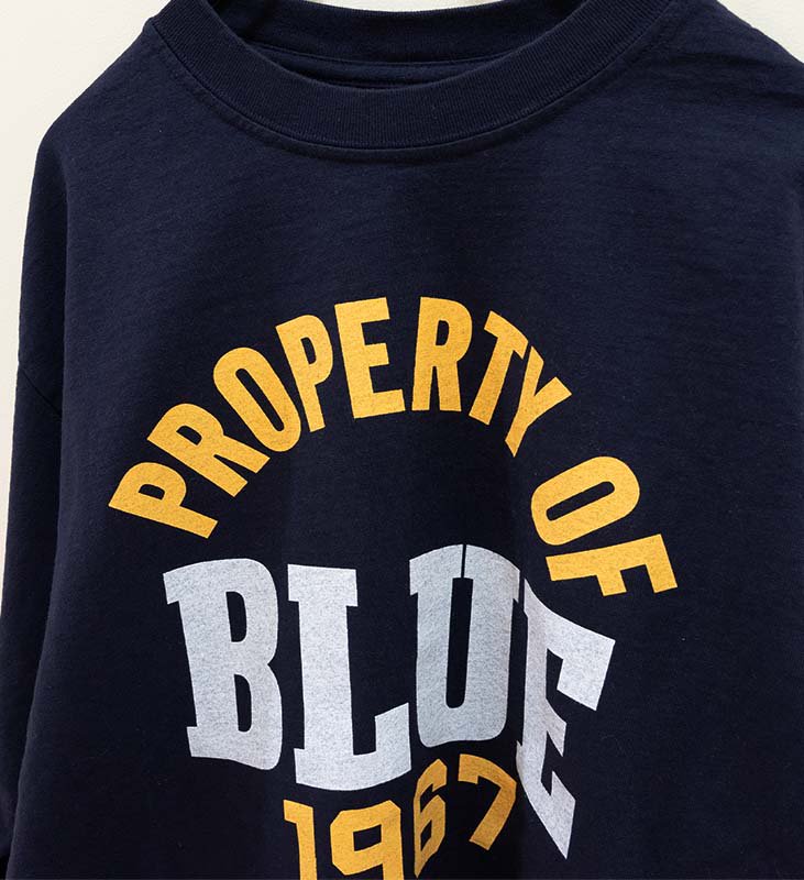 SOUTHERN MFG CO. BLUEBLUE PROPERTY OF BLUE LS Tシャツ men 1000826 