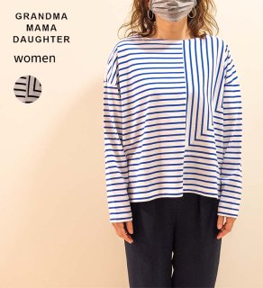 GRANDMA MAMA DAUGHTER<br>
クレイジーパターンボートネックTEE women GC2215581