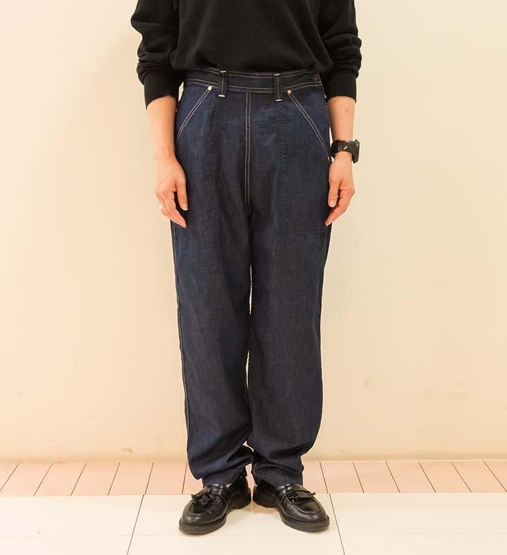 グランママドーター サイドジップデニムパンツ インディゴ