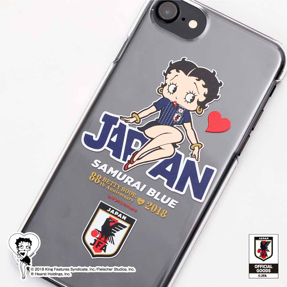 【生産終了品】【Betty Boop×侍ブルー】iPhone6/6s/7/8対応スマホケース（サッカー日本代表ver．）　BB - ベティー ブープ　 グッズ　公式オンラインショップ