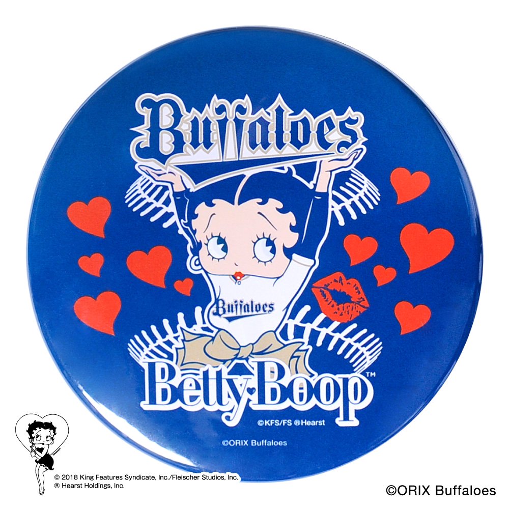 【生産終了品】【BETTY BOOP×バファローズ】ドデカ缶バッジ BB - ベティー ブープ グッズ 公式オンラインショップ
