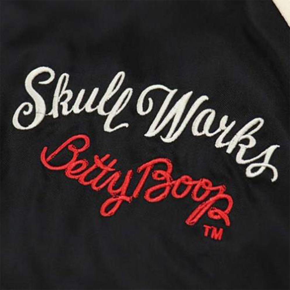 【SKULL WORKS】R&Rベティー リバーシブルスカジャン（ブラック×ピンク/ブラック×ベージュ）S　BTY-40　BB