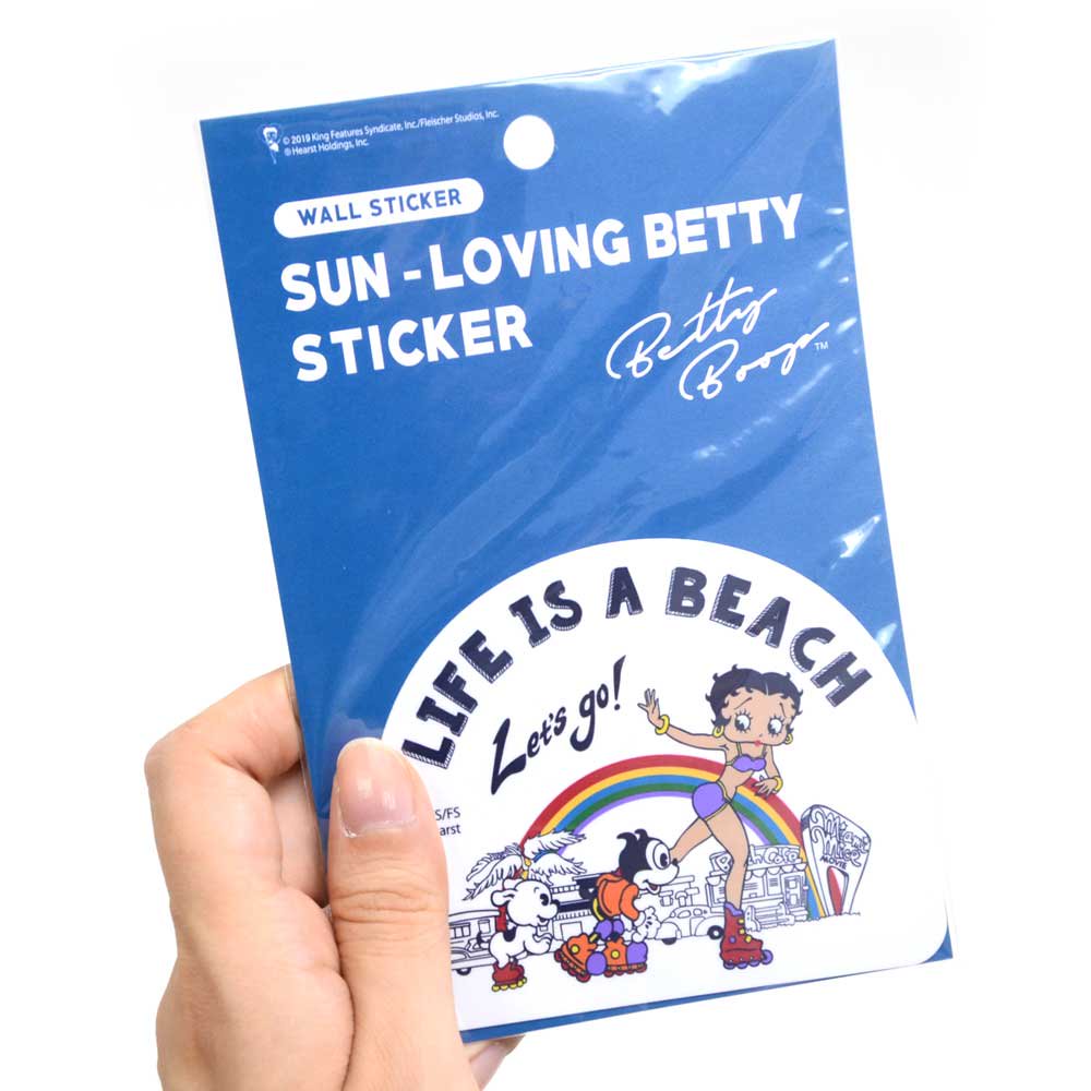 SUN-LOVING ベティーステッカー（LIFE IS A BEACH）SLBT02　BB