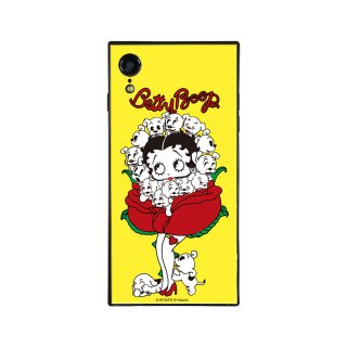 【在庫限り】【masami yanagidaコラボ】IPhoneXR対応　ガラスケース（薔薇リズムに吐息が漏れる魅惑のベティー）BJ-0025-IPXR-YELL　BB