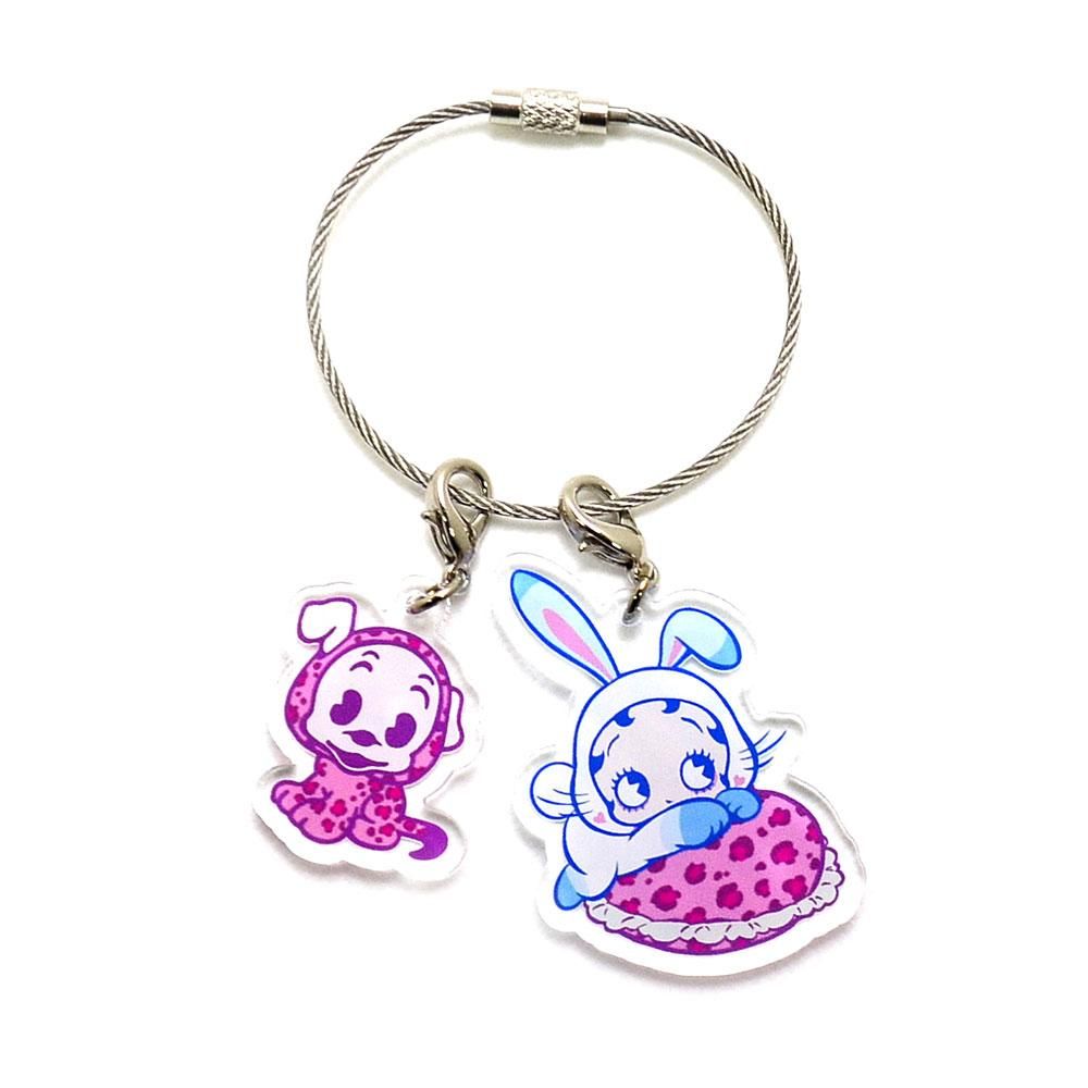 BETTY BOOP アクリルキーホルダー a-nation×Betty Boop(TM)コラボ3連アクリルキーホルダー｜a