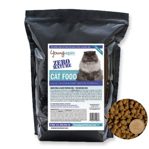 【ヤングアゲイン】ゼロマチュア ハイプロテインドライキャットフード 1.8kg 糖質ゼロ 無添加 穀物不使用 グルテンフリー ポーク チキン | 成猫 - 高齢猫