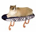 【猫 窓用ベッド】 K&H Pet Products ウィンドウソファーベーシック ゼブラ柄 61.5×35.5cm 耐荷重20kg以上