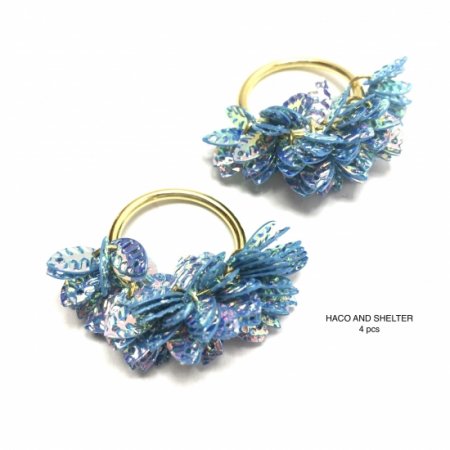 4pcs★frill leaf・cyan blue(PVC) - HACO AND SHELTER