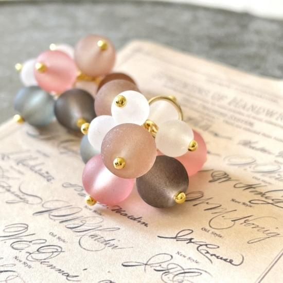 カラフル ガラスチャーム 付け替え フープイヤリング ハンドメイド カラフル ガラスチャーム 付け替え フープイヤリング ハンドメイド