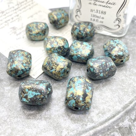 12pcs★turkeyblue Rock beads（lアクリルビーズ） - HACO AND SHELTER