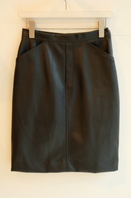 《シマークオリジナル》フェイクレザータイトスカート（60cm丈）