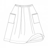 Tuck Pocket Skirt  / 型紙