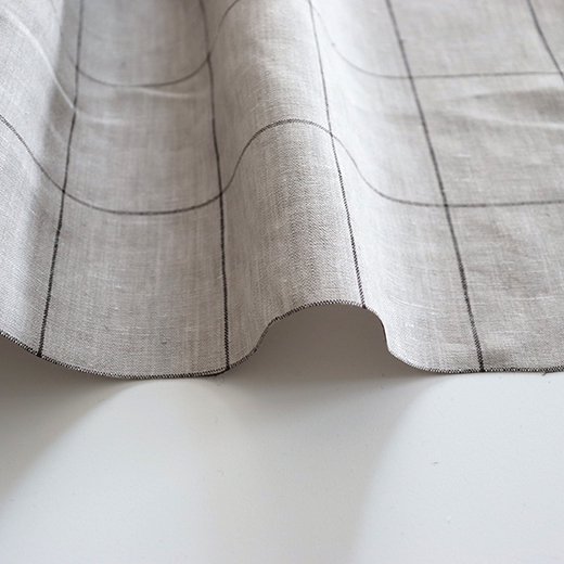 linen windowpane / marble greige/カットクロス - fktk