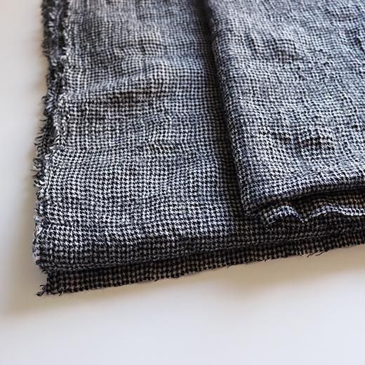 慈雨 ✨ 変形ニット アシンメトリー 千鳥格子 パッチワーク風　コットンウール コットンウールワッシャー/ 千鳥チェック - fktk