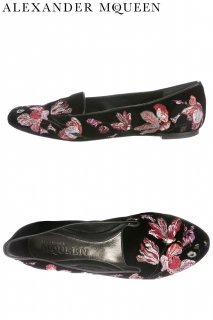 25.5cm【レンタルシューズ】Product code:01092 | ALEXANDER McQUEEN Embroidered Loafers（アレキサンダー・マックイーン シューズ）