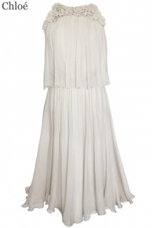 7号【レンタルドレス】Product code:06014 | Chloé Flower Appliqued Silk Dress（クロエ ドレス）