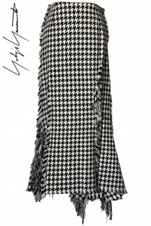 7-9ڥ󥿥ɥ쥹Product code:05011 | Yohji Yamamoto Houndstooth Asymmetry Long Skirtʥ襦ޥ 󥰥ȡ