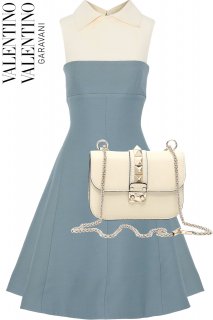 7号【レンタルドレスセット】PRD CODE:00098-set | VALENTINO Bicolor Dress-set（ヴァレンティノ ドレス セット）