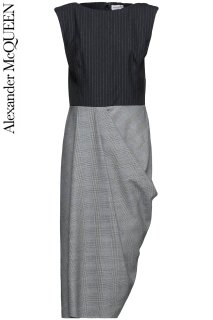 7号【レンタルドレス】PRD CODE:01152 | Alexander McQUEEN Draped Detail Midi Dress（アレキサンダー・マックイーン ドレス） 